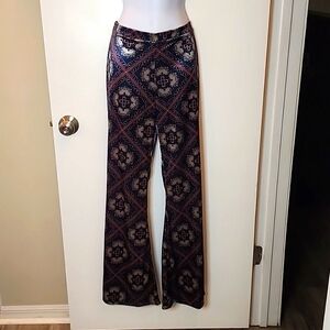 NWT BAND OF GYPSIES | Velvet Boho Bell Bottom Pants Size Medium